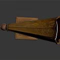Vintage Wooden Phonograph Audio Equipment With Carved Horn Speaker And Retro Design