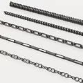 Various Industrial Equipment Mechanical Parts Including Chains And Threaded Rods