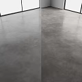 Gray Concrete Floor with Smooth Polished Surface in Modern Indoor Space and Black Windows