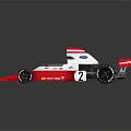 Red And White Formula One Racing Car With Number 2 And Goodyear Logo