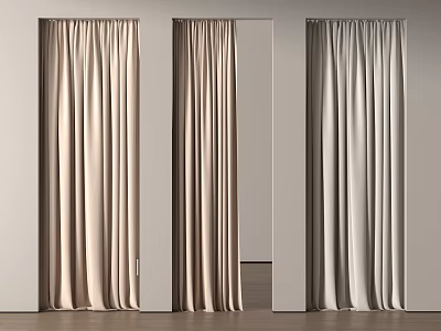 Modern Clothing Store Fitting Room Dressing Room Curtain 3d model