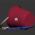 Colorful Children Storage Furniture With Red Bucket And Blue Shovel Accessory
