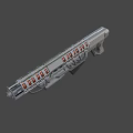 Futuristic Sci Fi Weapon With Intricate Metal Structure And Ergonomic Grip Design