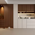 Modern Wooden Shoe Cabinet Interior Design With Brown White Finish And Decorative Plant