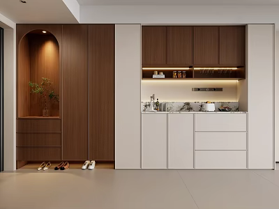 French-style shoe cabinet 3d model