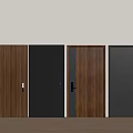 Security Door Featuring Various Designs Wood Grain Black Panels And Solid Construction For Home Security 3d model