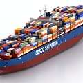 Container ship ship ship transport ship tanker cruise ship 3d model