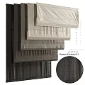 Stylish Roman Curtains In Neutral Gray Tones With Textured Fabric Design Styles