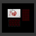 Delicious Dark Chocolate Pieces Arranged With White Gift Box On Tray