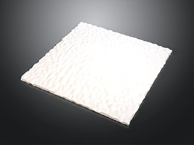 White Textured Square Panel With Decorative Surface For Interior Design 3d model