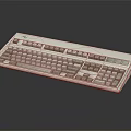 Classic White Computer Keyboard With Standard Layout And Numeric Keypad