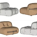 Modern Single Sofa Lazy Sofa 3d model