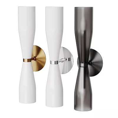 Stylish Modern Wall Lamps in White Gold Silver Black with Elegant Design for Interior Decor 3d model