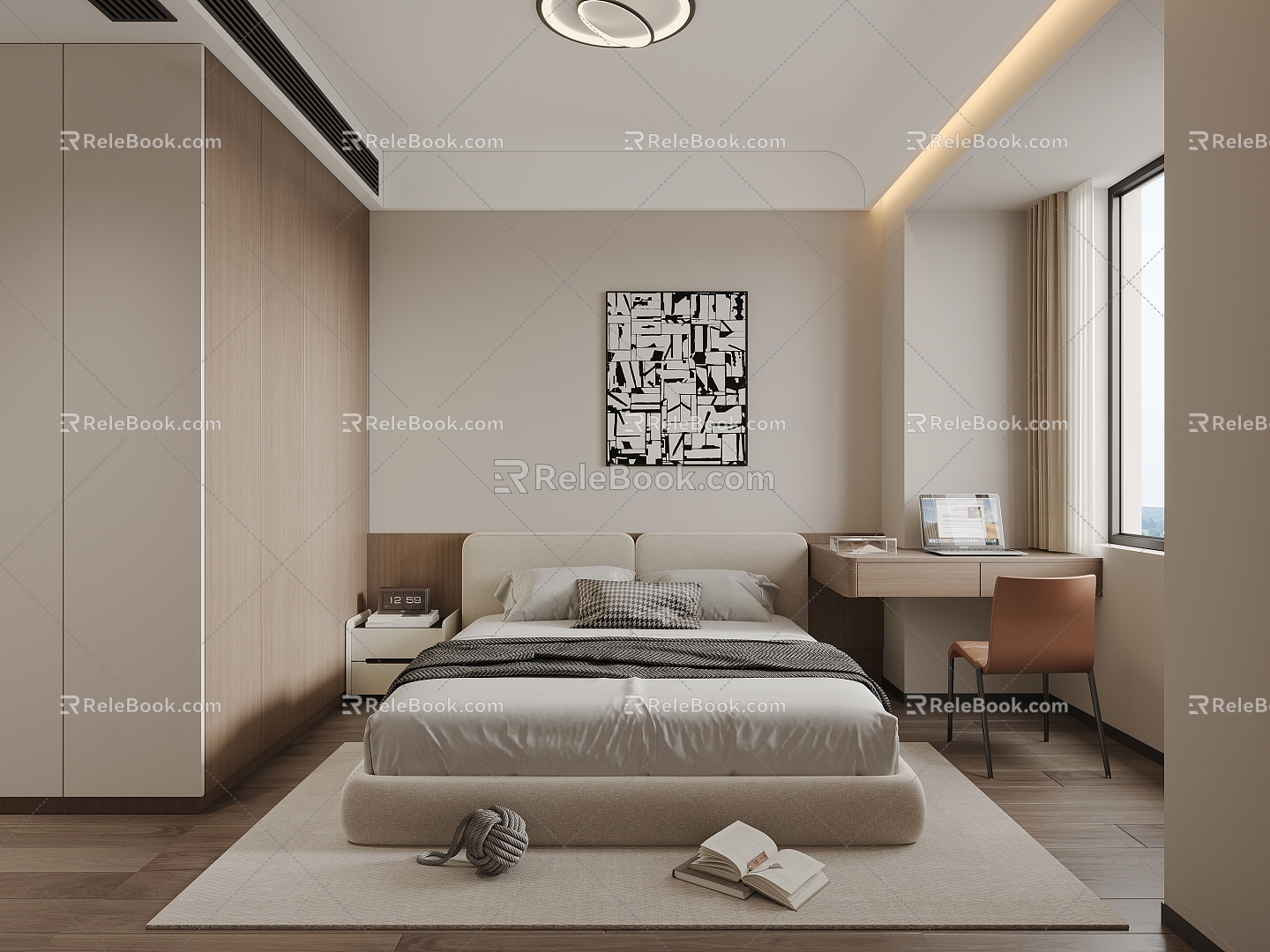 Minimalist Bedroom 3d model