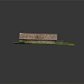 Red Tiled Roof Building On Green Grassy Lawn With Fence And Bench