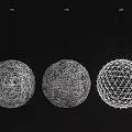 Unique Spherical Pendant Lights with Woven Texture and Illuminated Design for Modern Interior Spaces