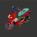 Scooter Motorcycle Two-wheeled Motocross Motorcycle Road Race Motorcycle Motor Vehicle 3d model