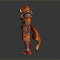Fantasy Armored Dog Warrior Character In Red And Gold Armor Design