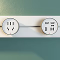 Modern Wall Mounted Track Sockets for Home Use 3d model
