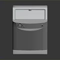 White Dishwasher With Open Door Showing Interior Racks And Storage Compartments