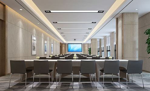 Modern Meeting Room Office Meeting Room Training Room Multi-function Hall 3d model