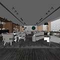 Modern reception area 3d model