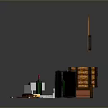 Elegant Wine Cellar Scenery With Wooden Barrels Bottles And Sign