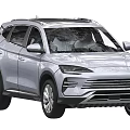 Silver Modern SUV Featuring Streamlined Exterior Sunroof And Stylish Front Design