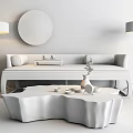 New Chinese-style double sofa 3d model