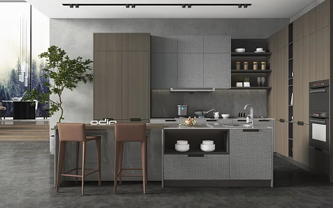 Modern Kitchen Cabinets 3d model