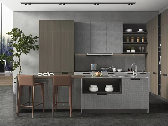 Modern Kitchen Cabinets 3d model