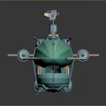 Modern Spaceship Spacecraft 3d model