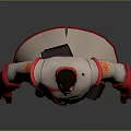 Stylish Game Character With White Coat Red Cuffs And Brown Pants Standing Pose