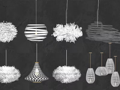 Modern Chandeliers With Various Creative Shapes And Unique Styles For Interior Decor 3d model