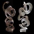 Modern Spiral Chandeliers With Metallic Finish And Elegant Hanging Design