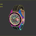 Luxury Watch With Gold Case Black Dial And Black Leather Strap Design