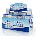 Commercial Equipment for Hand Sanitizer Display with Bottled Products and Promotional Boards