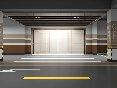 Indoor parking Modern parking 3d model