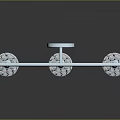 Elegant Home Decorative Accessories With Three Shiny Gemstone Balls On Metal Bar