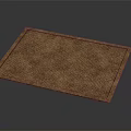 Brown Woven Textured Table Mat For Dining Room Table Decor 3d model