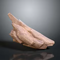 Natural Wood Stone Decorative Piece With Textured Irregular Surface Design 3d model