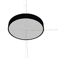 Modern Flush Mount Ceiling Light With Black Frame Round Design And White Illumination 3d model