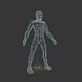 Game Film Character Low Poly 3D Model With White Standing Pose Design 3d model