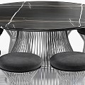 VENEXIA dining table and chair combination 3d model