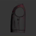 Gray Vest Featuring Pink Checkered Pattern And Decorative Accents On Front