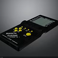 Classic Handheld Brick Game Console with Yellow Buttons Screen and Multiple Games