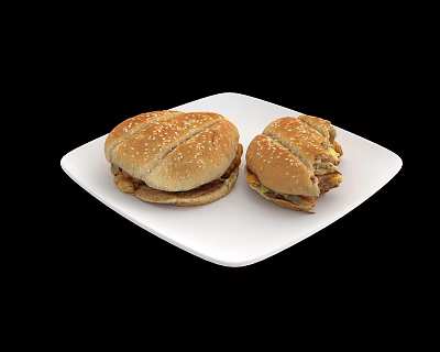 Modern Burger 3d model