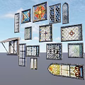 Decorative Stained Glass Window Designs With Various Patterns For Home Furniture Interiors