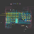 Modern Gym Interior With Boxing Ring Fitness Equipment And Colorful Floor Dots