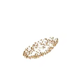 Elegant Luxury Crystal Chandelier With Gold Frame Hanging Crystals And Leaf Pattern Base